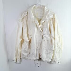 ADD Italy Cream Off White Safari Style Waterproof Rain Jacket Small